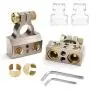 SUNMORN Battery Terminal Connector, 0/4/8/10 Gauge Heavy Duty AMP Car Battery Terminals Connectors, Shims Positive & Negative, with Special Tools, 1 Pair