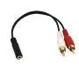VCE 3-Pack 3.5mm Female to 2 RCA Male Stereo Audio Y Cable, Gold Plated Adapter Compatible for TV,Smartphones, MP3, Tablets, Speakers,Home Theater (8 inch)