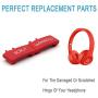 Replacement Headband Hinge Clip Cover + Pin Repair Parts Kits Set Accessories Compatible with Solo3 Wireless Solo2 Wireless Over-Ear Headphones (Red)