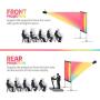 Projector Screen with Stand 150 inch, Upgraded Front or Rear Projection 150in 4K 16:9 HD, Portable Projector Screen for Outdoor/Indoor Home Theater Backyard Movie Gaming Office School Presentation
