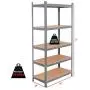 Tangkula 72'' Storage Shelves, Heavy Duty Steel Frame 5-Tier Garage Shelf, Metal Multi-Use Storage Shelving Unit for Home/Office/Dormitory/Garage Tangkula 72'' Storage Shelves, Heavy Duty Steel Frame 5-Tier Garage Shelf, Metal Multi-Use Storage Shelving Unit for Home/Office/Dormitory/Garage