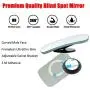 Ampper Rectangular Blind Spot Mirror, HD Glass Frameless Stick on Adjustabe Convex Wide Angle Rear View Mirror for Car Blind Spot, Pack of 2