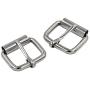 DGOL 20pcs 1 inch Strong Belt Pin Buckle Strap Webbing Roller Buckles Silver and Gunmetal