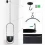 ANZOME Hanging Planter-Metal Plant Hanger, Simple Modern Planter, Hanging Planters for Indoor Plants, Home Decoration Hanging Flower Pot（Black)