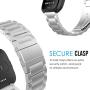 MoKo Band Compatible with Fitbit Versa/Versa 2/Versa lite Edition/Versa Special Edition, Stainless Steel Metal Watch Band Replacement Strap Bracelet - Silver