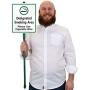 SmartSign Designated Smoking Area Sign with Stake, Please Use Cigarette Bins Sign for Yard, 10x12 Aluminum Metal Sign with 3 Feet Stake, Easy Installation, Weather Resistant, Made in USA