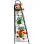DOEWORKS 3 Tier Metal Plant Stand, Ladder-Shaped Storage Rack Stand Shelf,Shoe Organizer, Utility Storage for Indoor Outdoor Use, Black DOEWORKS 3 Tier Metal Plant Stand, Ladder-Shaped Storage Rack Stand Shelf,Shoe Organizer, Utility Storage for Indoor Outdoor Use, Black