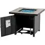 BALI OUTDOORS Propane Fire Pit Table, 30 Inch Gas Fire Pits Outdoors, Square Fire Table w/Fire Glass, 50,000 BTU BALI OUTDOORS Propane Fire Pit Table, 30 Inch Gas Fire Pits Outdoors, Square Fire Table w/Fire Glass, 50,000 BTU