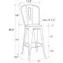 DHP Luxor 30'' Metal Wood Seat, Antique Bronze, Set of 2 Bar Stool DHP Luxor 30'' Metal Wood Seat, Antique Bronze, Set of 2 Bar Stool