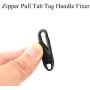 Yadaland Metal Solid Zipper Pull Tab Tag Handle Fixer 0.1inch(2.5mm) Small Clasp Diameter Fit in Hole for Winter Jacket Boot Jean Suitcase Luggage Coat Spring Lock Clip On No Tool Needed Black 2Pack