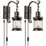 GLADFRESIT 2 Pack Rustic Wall Sconce Wire Cage Set of Two Metal Edison Wall Lamp, Indoor Farmhouse Lights Fixture Adjustable Vintage Lighting (Bulb Not Included) GLADFRESIT 2 Pack Rustic Wall Sconce Wire Cage Set of Two Metal Edison Wall Lamp, Indoor Farmhouse Lights Fixture Adjustable Vintage Lighting (Bulb Not Included)