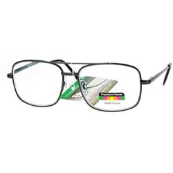 SA106 Rectangular Metal Frame Multi 3 Focus Progressive Reading Glasses