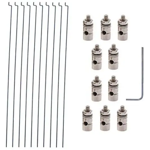 20PCs Adjustable Pushrod Connector Linkage Stopper Dia 1.3mm and 1.2 x 200mm/7.8Inch Steel Z Push Rods DIY Parts for RC Airplane Model Aircraft Boat 20PCs Adjustable Pushrod Connector Linkage Stopper Dia 1.3mm and 1.2 x 200mm/7.8Inch Steel Z Push Rods DIY Parts for RC Airplane Model Aircraft Boat