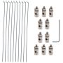 20PCs Adjustable Pushrod Connector Linkage Stopper Dia 1.3mm and 1.2 x 200mm/7.8Inch Steel Z Push Rods DIY Parts for RC Airplane Model Aircraft Boat