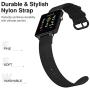 MoKo Watch Band for Garmin Vivoactive Acetate, Fine Woven Nylon Adjustable Replacement Strap for Garmin Vivoactive/Vivoactive Acetate Sports Smart Band - Black
