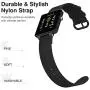 MoKo Watch Band for Garmin Vivoactive Acetate, Fine Woven Nylon Adjustable Replacement Strap for Garmin Vivoactive/Vivoactive Acetate Sports Smart Band - Black