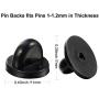 Rubber Pin Backs, 100PCS Lapel Pin Backs, Pin Safety Backs for Brooch Tie Hat Badge Insignia, Black