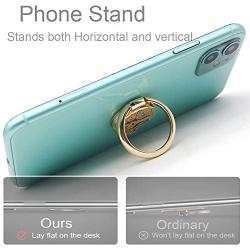 Unique Tourbillon Phone Ring Holder Stand, 360° Rotation Cradle Cell Phone Metal Finger Ring Grip Universal Kickstand for All Apple iPhone Samsung Galaxy Huawei Smartphone (Gold)