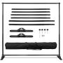 T-SIGN 5x7 - 8x10 ft Heavy Duty Backdrop Banner Stand, Thicker Professional Large Telescopic Display Step and Repeat Stand for Photography, 1 Carry Bag