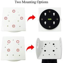 Adjustable Weatherproof Outdoor Metal Wall Mount for Ring Spotlight Cam Wired - White (1 Pack)