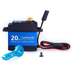 SunFounder 20KG Servo Motor Waterproof High Torque Servo, SF3218MG Metal Gear Digital Servo, Aluminium Case, Control Angle 270° for RC Robot Cars