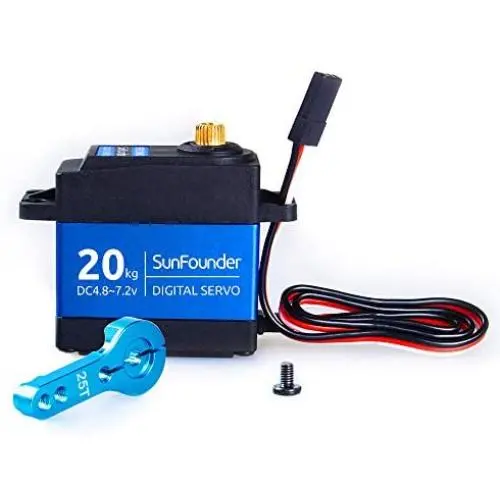 SunFounder 20KG Servo Motor Waterproof High Torque Servo, SF3218MG Metal Gear Digital Servo, Aluminium Case, Control Angle 270° for RC Robot Cars