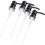 KEEGH Soap Dispenser Replacement Pump, 4pack Rust-Proof Stainless Steel with Black Metal Coated Pumps Fit Standard 8oz / 16oz Boston Round Bottles