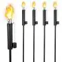 Vehipa Outdoor Torches/Patio Flame Metal Torch - Set of 4, Backyard Torch with Snuffer Covers for Garden Decorating,Parties(45 in) Vehipa Outdoor Torches/Patio Flame Metal Torch - Set of 4, Backyard Torch with Snuffer Covers for Garden Decorating,Parties(45 in)