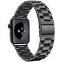 Supoix 38mm/40mm Large Bands Compatible with Apple Watch Series 5 4 40mm/Series 3/2/1 38mm, Stainless Steel Metal Link Replacement Wristbands Strap for Women(Space Black)