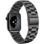 Supoix 38mm/40mm Large Bands Compatible with Apple Watch Series 5 4 40mm/Series 3/2/1 38mm, Stainless Steel Metal Link Replacement Wristbands Strap for Women(Space Black)