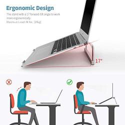 Laptop Stand for Desk，Stable MacBook Pro Stand，Ergonomic Aluminum Computer Riser for 12 13 15 16 17 inch ， Universal Computer Cooling Stand for Mac MacBook Pro Air, Lenovo, HP, Dell, More PC Notebook