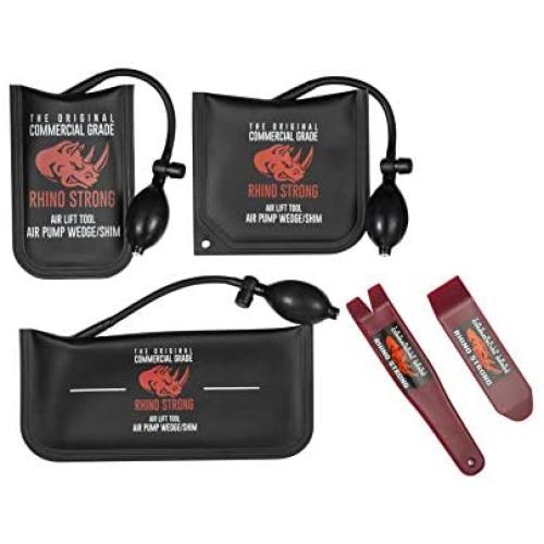 The Original Rhino Strong Commercial Grade Air Wedge Bag Pump Professional Leveling Kit & Alignment Tool Inflatable Shim Bag 3 Piece (Small, Medium, Large). 3 sizes for all of your individual needs. The Original Rhino Strong Commercial Grade Air Wedge Bag Pump Professional Leveling Kit & Alignment Tool Inflatable Shim Bag 3 Piece (Small, Medium, Large). 3 sizes for all of your individual needs.