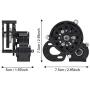 RC Car Transmission Gearbox with Gear, Metal RC Transmission Gear Box for Axial SCX10 RC Crawler Car Replacement Upgrade Part Accessory