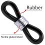 BronaGrand 12pcs Rubber Metal Ends for Eyeglass Chain Necklace Chain (6pcs Black Color +6pcs Clear Color)