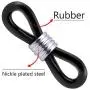BronaGrand 12pcs Rubber Metal Ends for Eyeglass Chain Necklace Chain (6pcs Black Color +6pcs Clear Color)