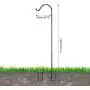 FEED GARDEN Shepherds Hook 48 Inch Super Strong Metal Garden Hooks for Hanging Bird Feeders, Flower Pots, Lanterns, Wedding Decor, Holiday Decorations, Black, 10 Pack FEED GARDEN Shepherds Hook 48 Inch Super Strong Metal Garden Hooks for Hanging Bird Feeders, Flower Pots, Lanterns, Wedding Decor, Holiday Decorations, Black, 10 Pack