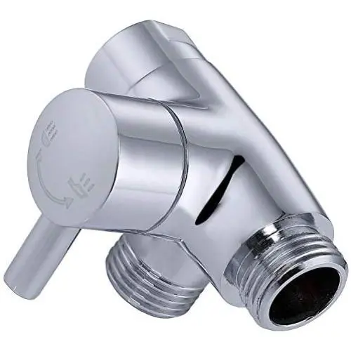 G-Promise 100% Solid Metal Shower Arm Diverter for Hand Held Showerhead and Fixed Spray Head ∣ G 1/2 3-Way Bathroom Universal Shower System Replacement Part (Chrome diverter)