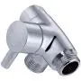 G-Promise 100% Solid Metal Shower Arm Diverter for Hand Held Showerhead and Fixed Spray Head ∣ G 1/2 3-Way Bathroom Universal Shower System Replacement Part (Chrome diverter)