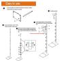 Accessory Storage Stand Holder Compatible with Dyson V11 V10 V8 V7 V6, Docking Station Holder Floor Stand for Dyson Cordless Vacuum Cleaners, Metal Organizer Bracket with 6 Hooks, Silver Gray