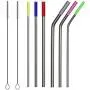 Extra Long Stainless Steel Metal Straws - Fits Yeti, RTIC, SIC, Ozark Trail Tumblers, Set of 6 (6mm, 8mm, 10mm wide) with 6 Soft Silicon Tips & 2 Free Cleaning Brushes (Silver) Extra Long Stainless Steel Metal Straws - Fits Yeti, RTIC, SIC, Ozark Trail Tumblers, Set of 6 (6mm, 8mm, 10mm wide) with 6 Soft Silicon Tips & 2 Free Cleaning Brushes (Silver)