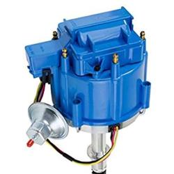 A-Team Performance HEI Complete Distributor 65K Coil Compatible With AMC/Jeep Straight 6 232 3.8L & 258 4.2L One Wire Installation Blue Cap