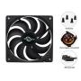 Conisy 120 mm PWM PC Case Fan, 4 Pin 800-2000 RPM Adjustable High Airflow Cooling Fan for Computer Coolers and Radiators System (Multicolor)