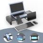 Monitor Stand Riser, Jelly Comb Foldable Computer Monitor Riser, Computer Stand with Storage Drawer, Phone Stand for Computer, Desktop, Laptop, Save Space (Black)