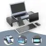 Monitor Stand Riser, Jelly Comb Foldable Computer Monitor Riser, Computer Stand with Storage Drawer, Phone Stand for Computer, Desktop, Laptop, Save Space (Black) Monitor Stand Riser, Jelly Comb Foldable Computer Monitor Riser, Computer Stand with Storage Drawer, Phone Stand for Computer, Desktop, Laptop, Save Space (Black)