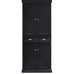 Crosley Furniture Seaside Kitchen Pantry Cabinet - Distressed Black