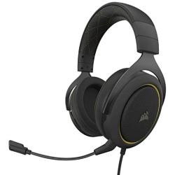 Corsair HS60 Pro – 7.1 Virtual Surround Sound PC Gaming Headset w/USB DAC - Discord Certified – Works with PC, Xbox Series X, Xbox Series S, Xbox One, PS5, PS4, and Nintendo Switch – Yellow