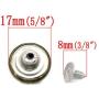 Oxeanus 10Pcs Metal Replacement Jeans Buttons Kit