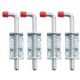 NATGAI 4 Pack Metal Lock Barrel Bolt Spring Loaded Locking Latch 6.5'' Long w/Grip Heavy Duty for Gate Shed Door Tailgate Trailer Garage (4 Pack)