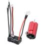 VGEBY Motor ESC Set, Metal 1410 Remote Control Crawler Brushless Motor with 18A ESC RC Spare Part Replacement Accessory for 1/24, 1/28, 1/32 RC Car