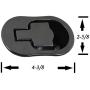 Reliable Recliner Replacement Parts HANDLE COMES WITH CABLE HOOK Sturdy Large Oval Black Solid Aluminum Metal Pull Recliner Handle 4-3/8'' by 2-5/8'' fits Ashley and Other Manufacturer Brands.